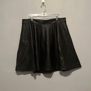 Faux leather skirt